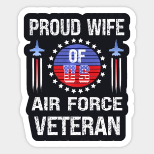Proud Wife Of Us Air Force Veteran Womens Veterans Day Sticker
